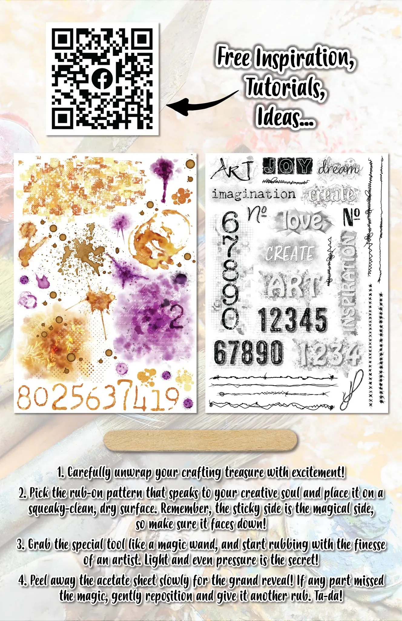 Aall & Create Rub-Ons #12 - Coffee Numberistic