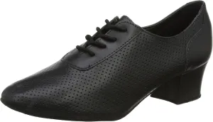 BL54 Women's Leather Practice Ballroom Shoe (Medium 8.0L) Black