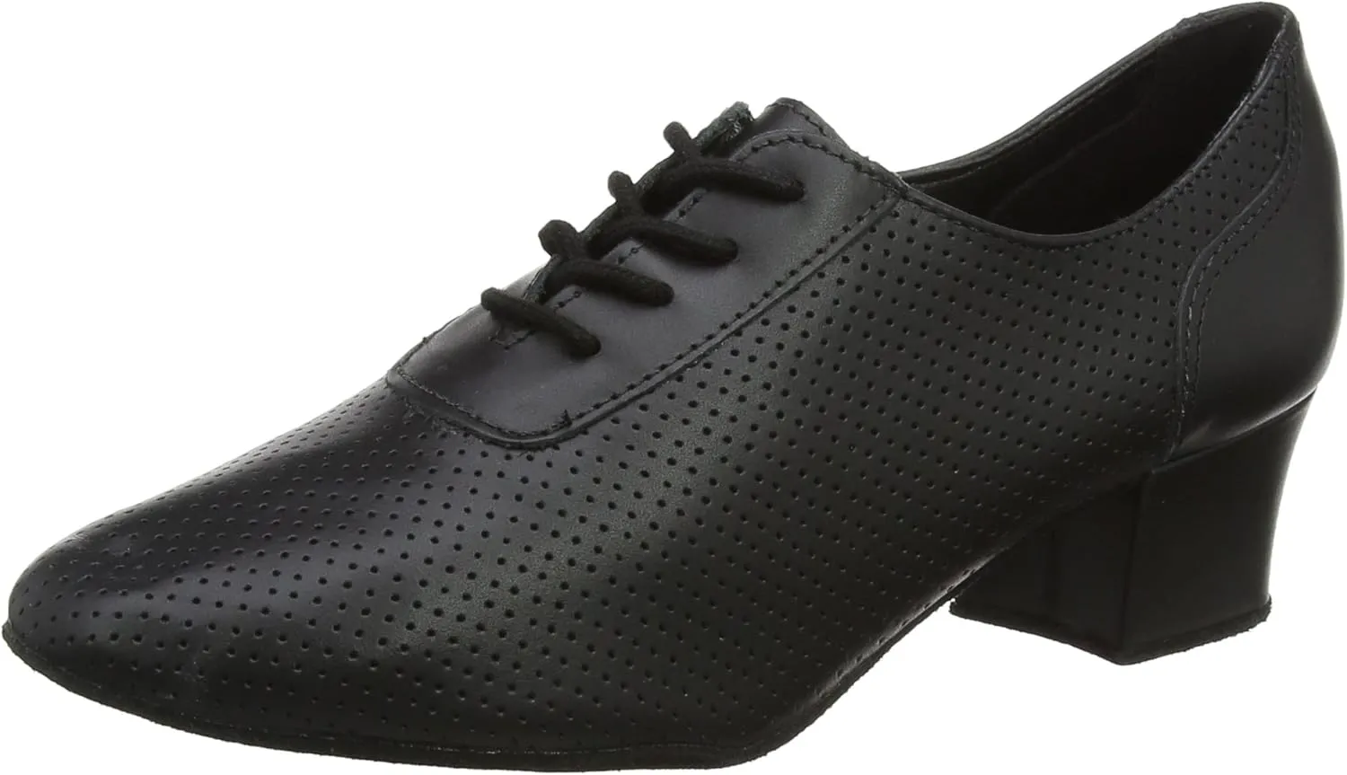 BL54 Women's Leather Practice Ballroom Shoe (Medium 8.0L) Black