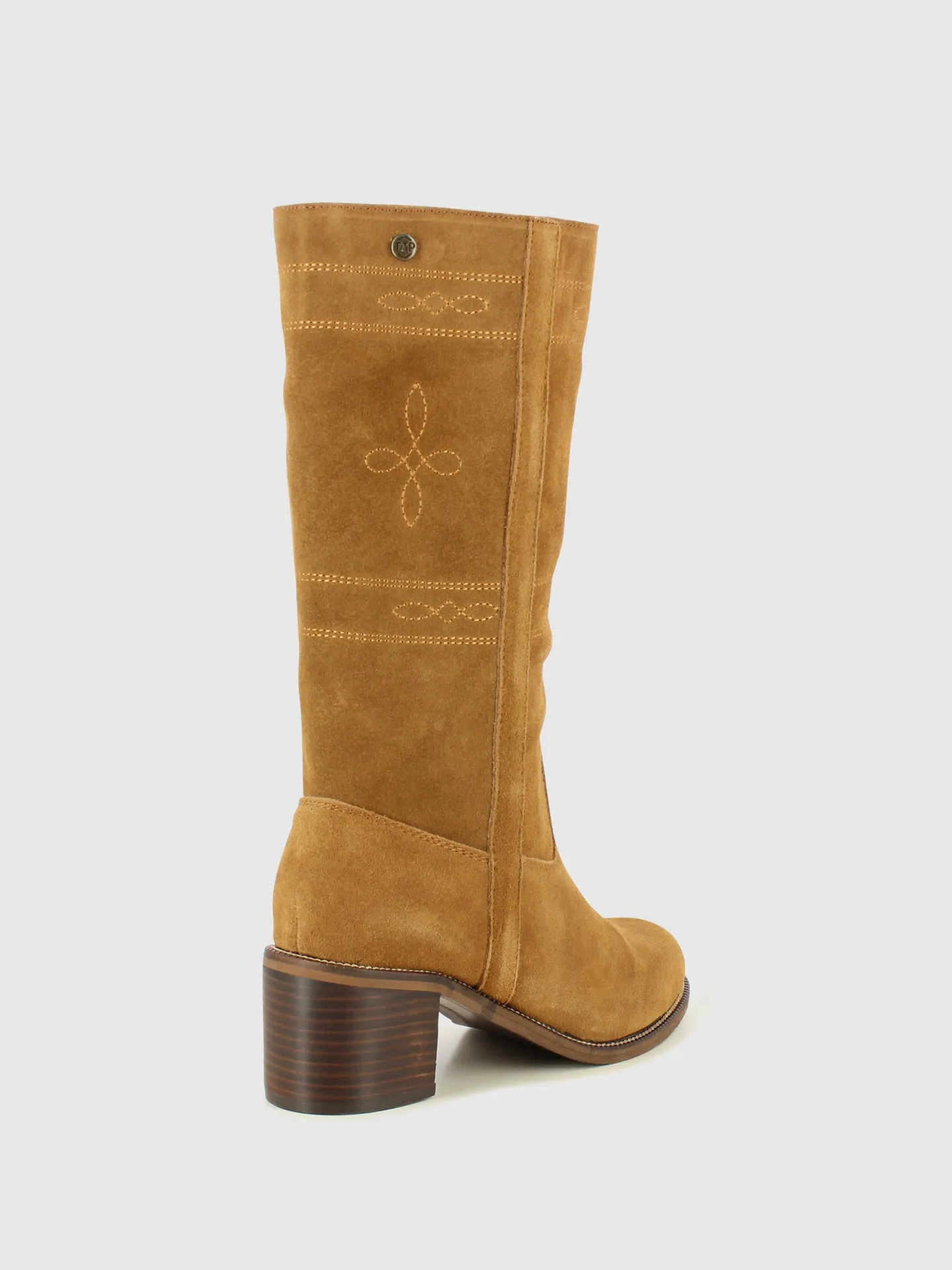 Camel Round Toe Boots