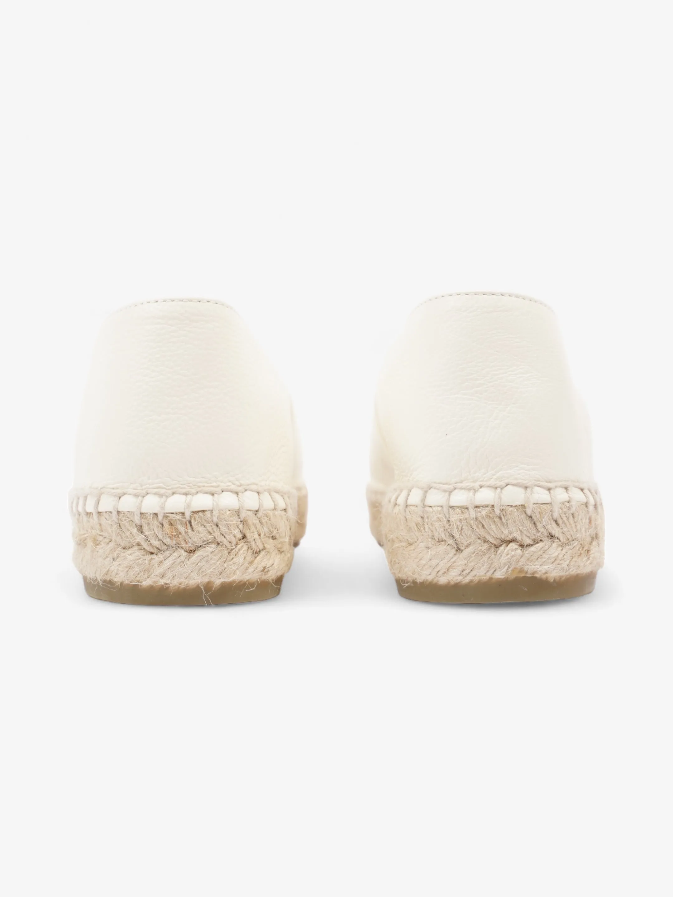 Chanel CC Cap Toe Espadrilles White Leather EU 41 UK 8