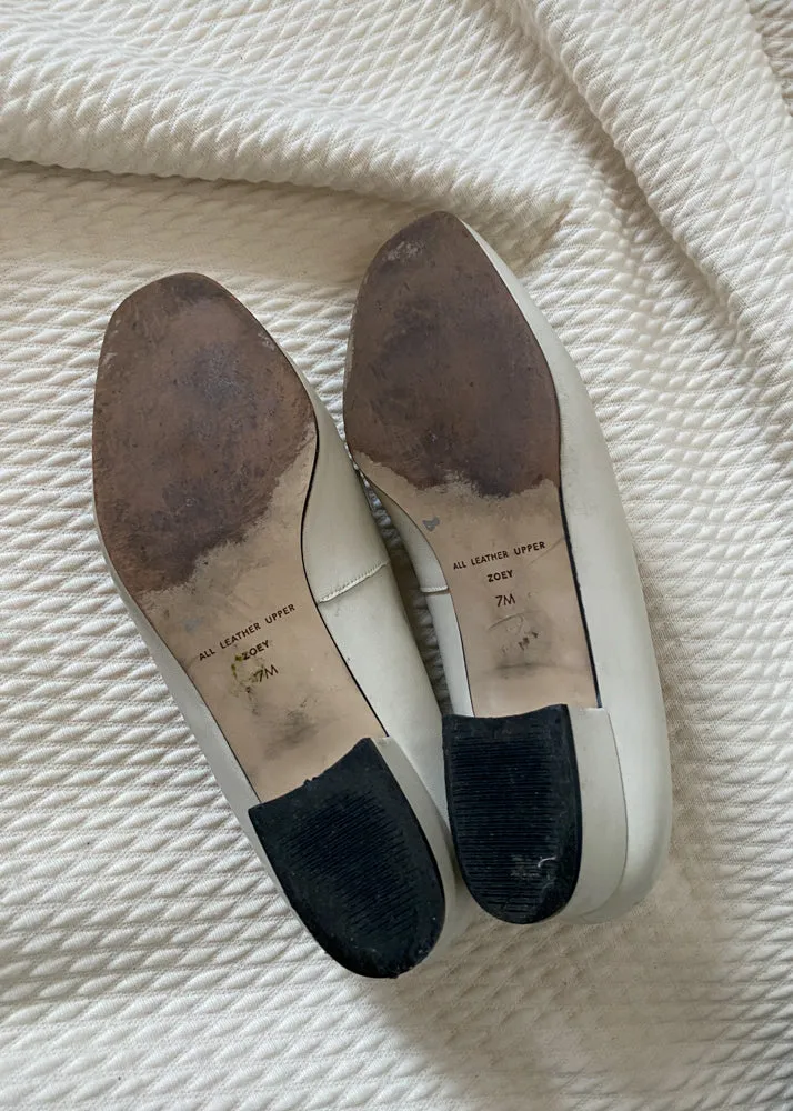 Elizabeth's Cream Horse Bit Loafers
