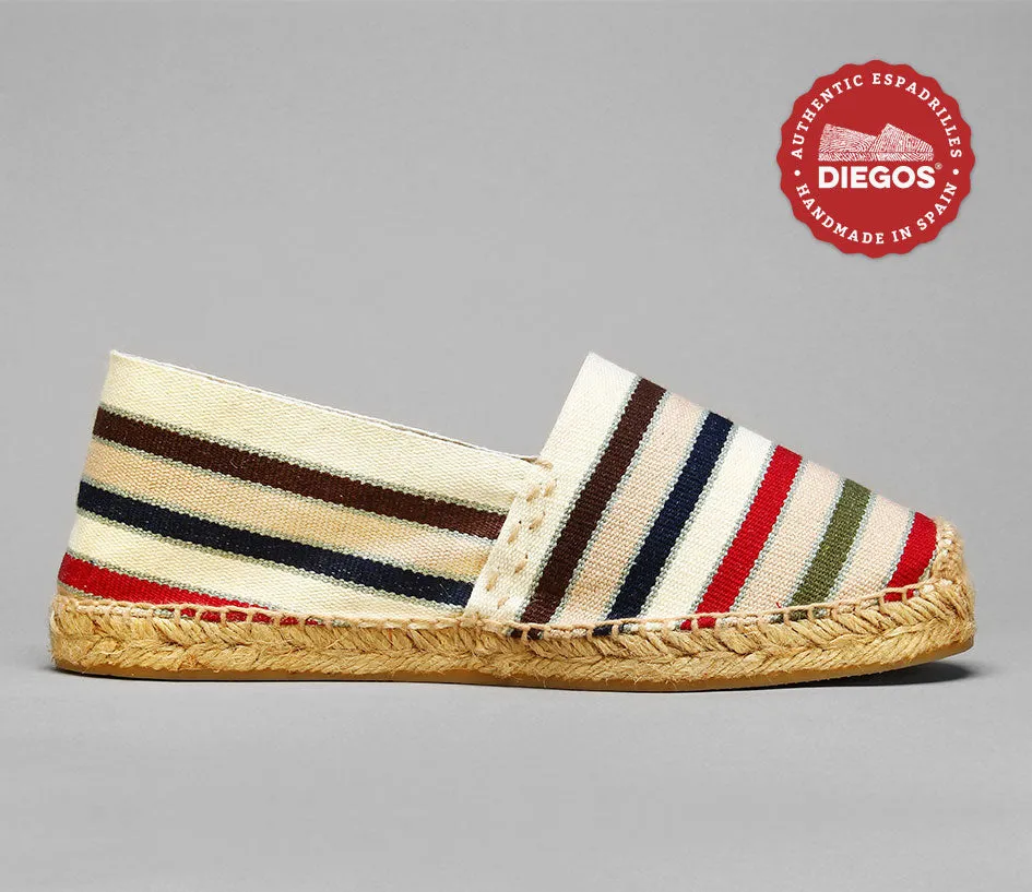 French stripes espadrilles
