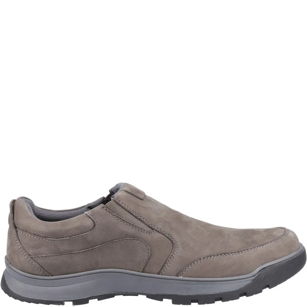 Grey Nubuck Jasper Slip-On Trainers
