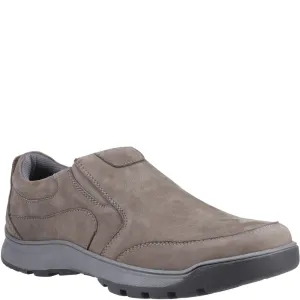 Grey Nubuck Jasper Slip-On Trainers