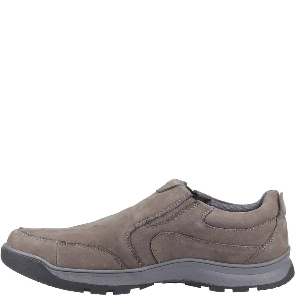 Grey Nubuck Jasper Slip-On Trainers