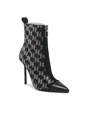KARL LAGERFELD  PANDORA HI LEG KNIT BOOT IN BLACK