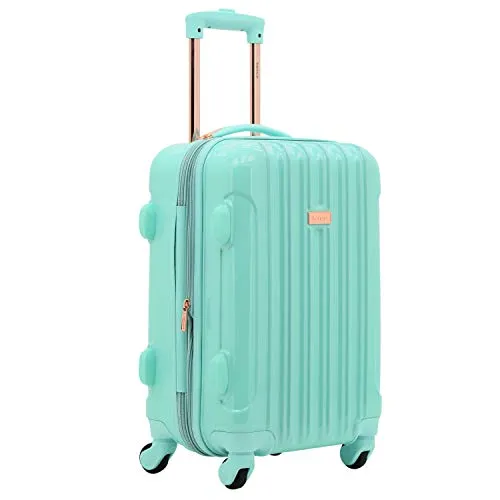 kensie Women's Alma Hardside Spinner Luggage, Opal, Carry-On 20-Inch
