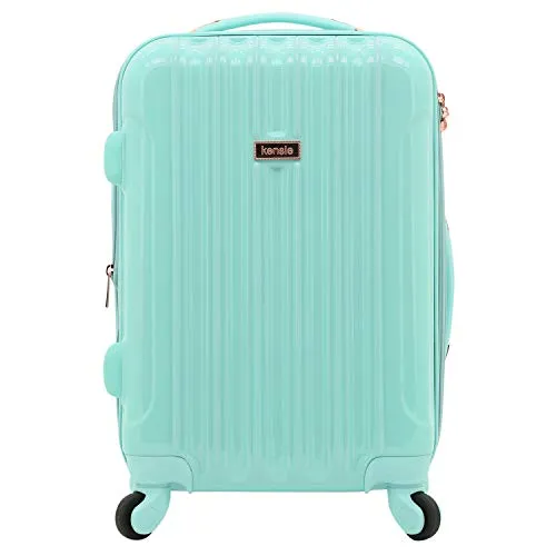 kensie Women's Alma Hardside Spinner Luggage, Opal, Carry-On 20-Inch