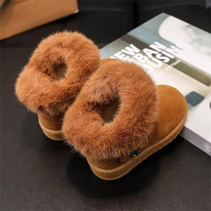 Kids Girl Non Slip Warm Velvet Winter Boots for Outdoor Snow Walking School Sport Trekking