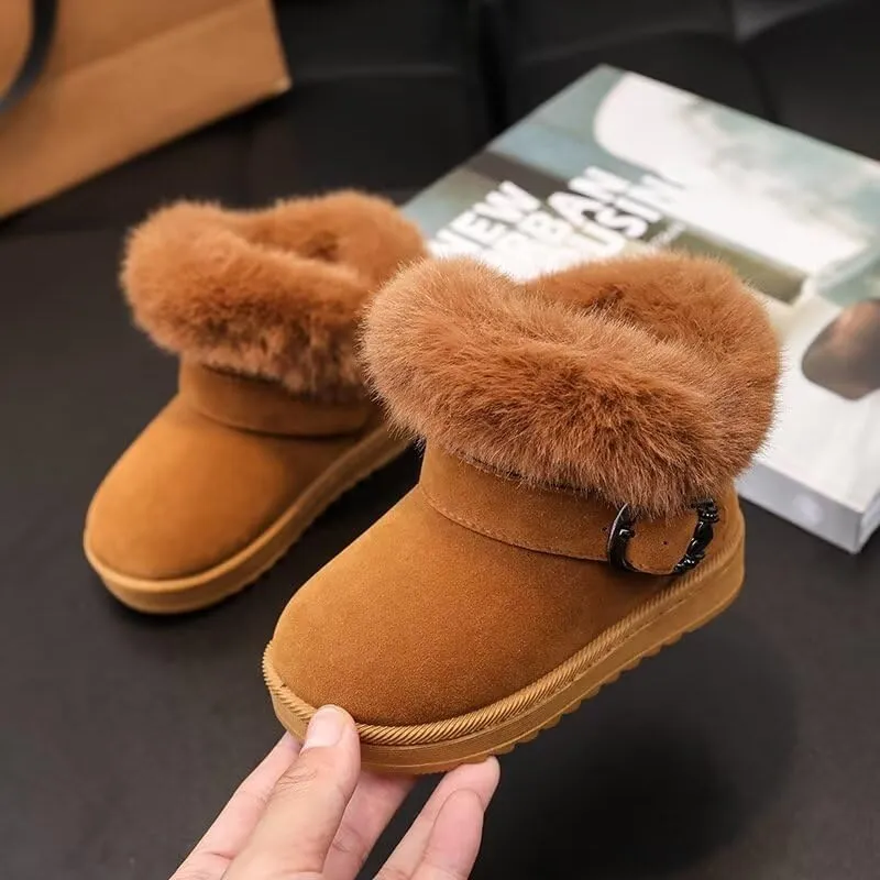 Kids Girl Non Slip Warm Velvet Winter Boots for Outdoor Snow Walking School Sport Trekking