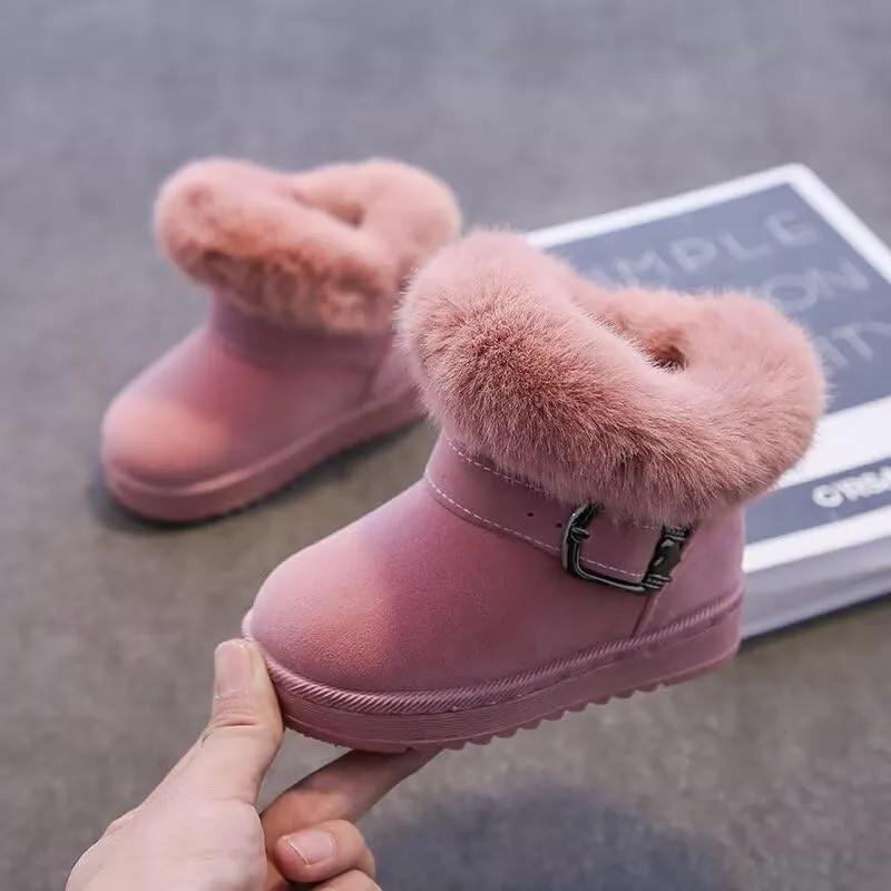 Kids Girl Non Slip Warm Velvet Winter Boots for Outdoor Snow Walking School Sport Trekking