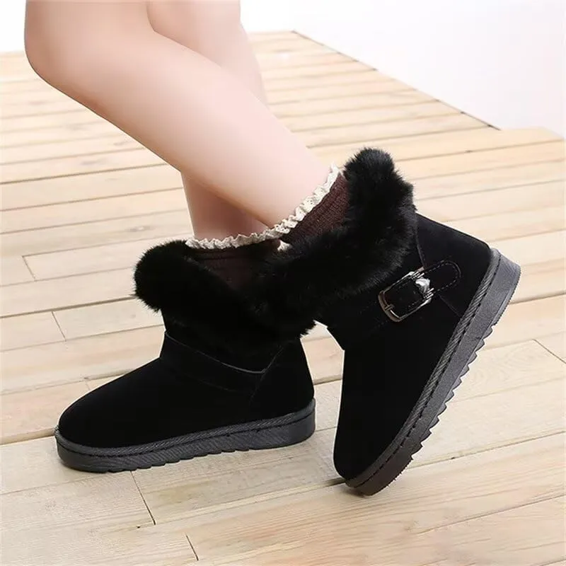 Kids Girl Non Slip Warm Velvet Winter Boots for Outdoor Snow Walking School Sport Trekking