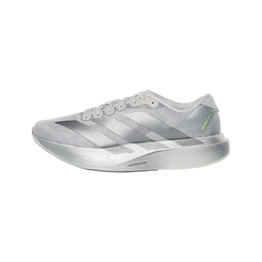 Men's Adizero EVO SL Running Shoe - Silver Met/Iron Met/Lucid Lemon - Regular (D)