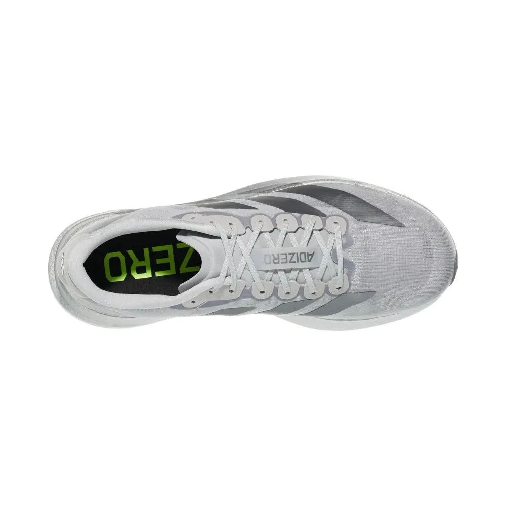 Men's Adizero EVO SL Running Shoe - Silver Met/Iron Met/Lucid Lemon - Regular (D)