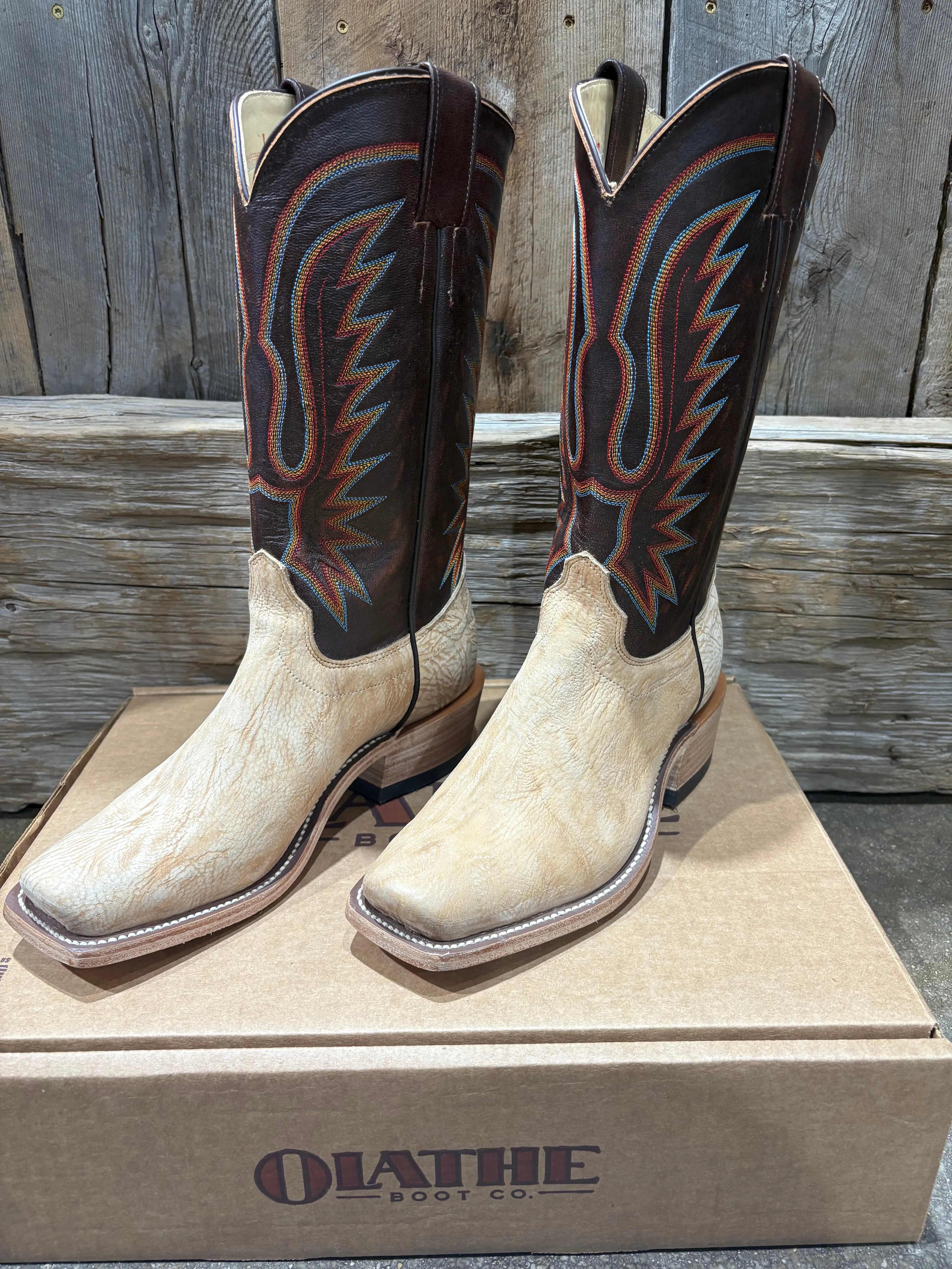 MENS OLATHE TAN WASHED SHOULDER BOOTS