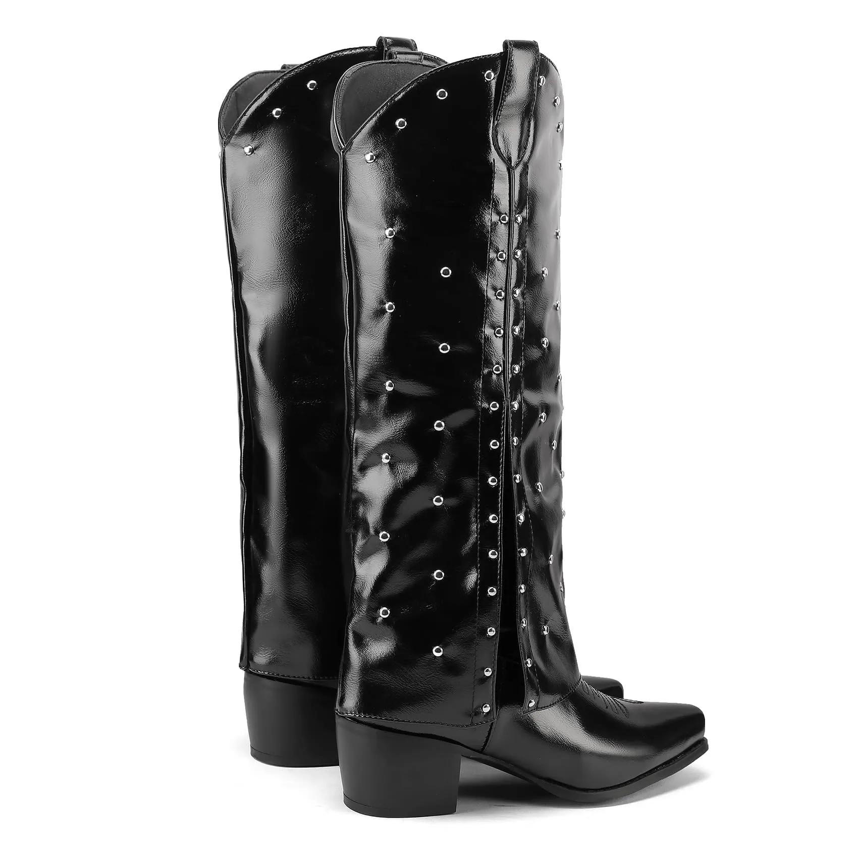 Nemesia Stylish Rivets Knee-high Boots