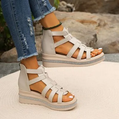Noire Nomad | Starlit Cutout Wedge Sandals