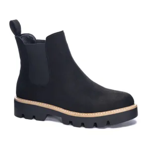 Piper Fine Suede Bootie- Black