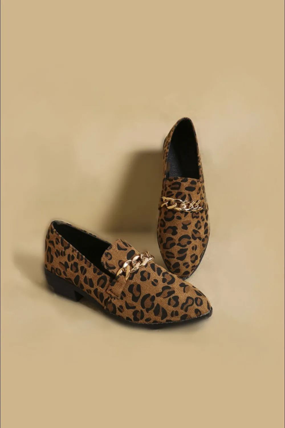 Point Toe Block Heel Loafers