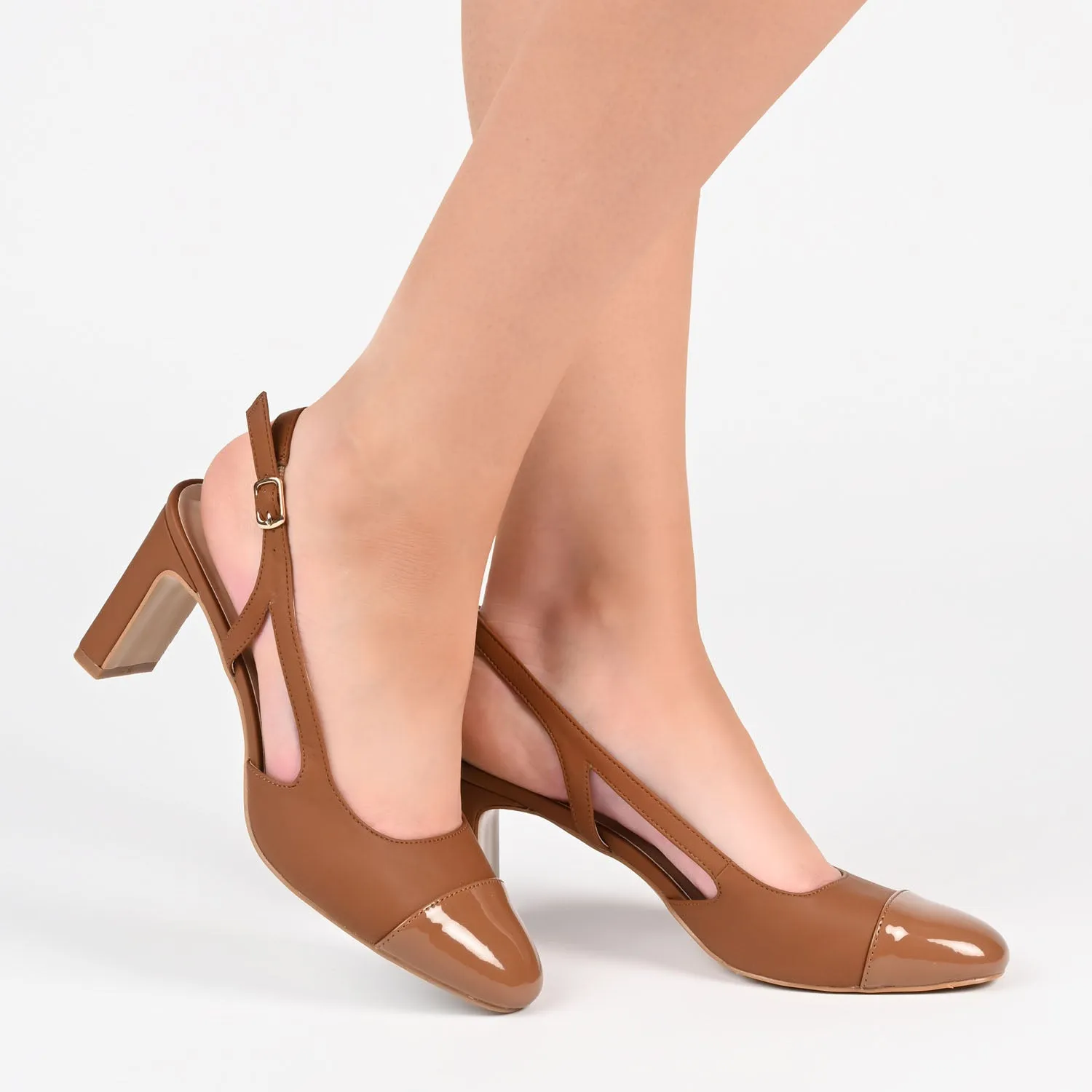 REIGNN BLOCK HEEL PUMPS IN WIDE
