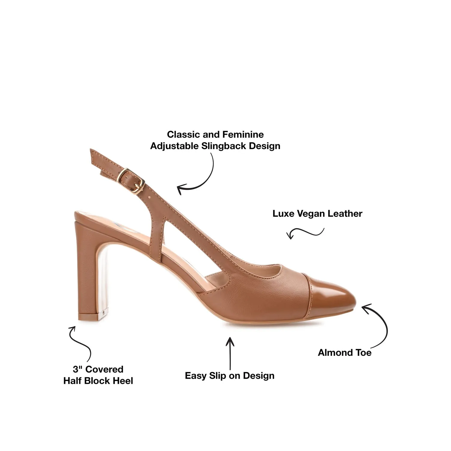 REIGNN BLOCK HEEL PUMPS IN WIDE