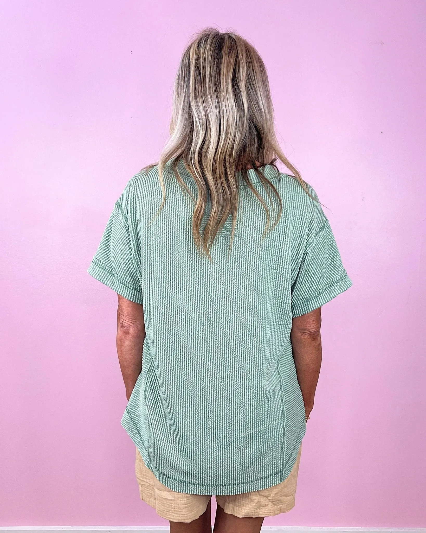Ridgewood Ribbed V-Neck Top (three colors)