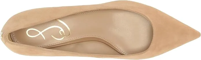 Sam Edelman Franci Golden Caramel Pointed Toe Slip On Kitten Heel Classic Pumps