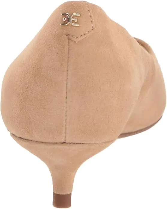 Sam Edelman Franci Golden Caramel Pointed Toe Slip On Kitten Heel Classic Pumps