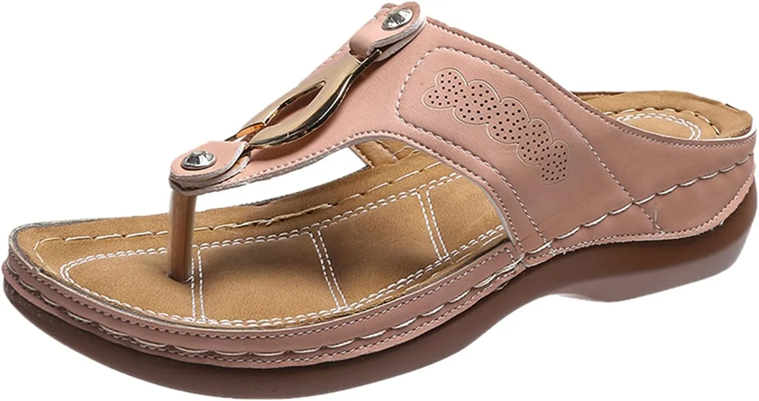 Sandals Women Comfortable, Womens Comfy Orthotic Sandals Comfortable Orthopedic Sandals Arch Support Slide Sandals