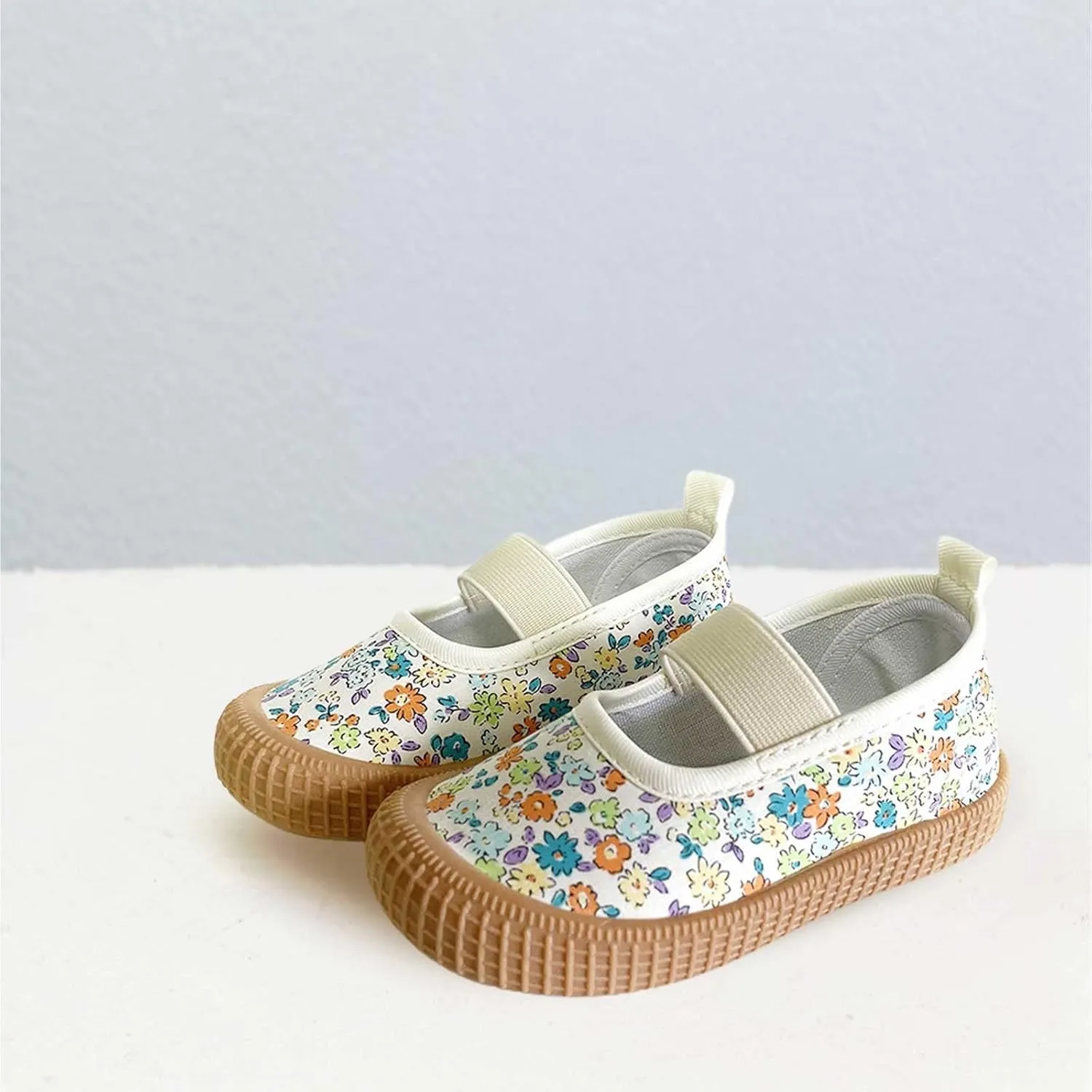 sfdgfhyf Toddler Baby Boy Girl Shoes Flat Shoes Bao Head One Foot Off Girl Canvas Shoes 0 to 10Y Baby Soft Sole Casual