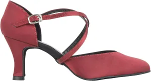 So Danca BL156 Satin 2.5'' Heel Ballroom Shoe with Cross Straps