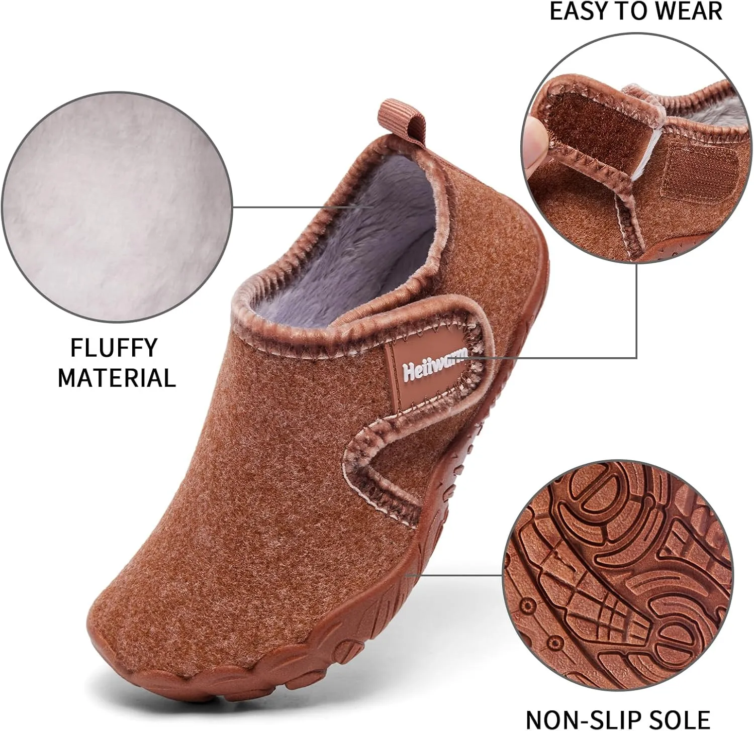 Toddler Winter Slippers Soft Warm Fleece Cozy House Non Slip Lightweight Bedroom Slippers for Girls Boys