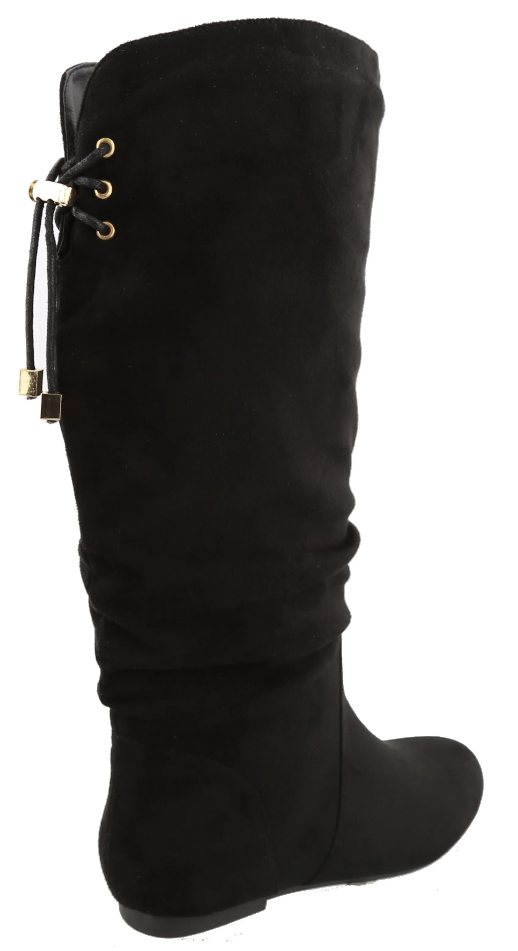 Top Moda Women's Slouchy Knee High Flat Heel Boot