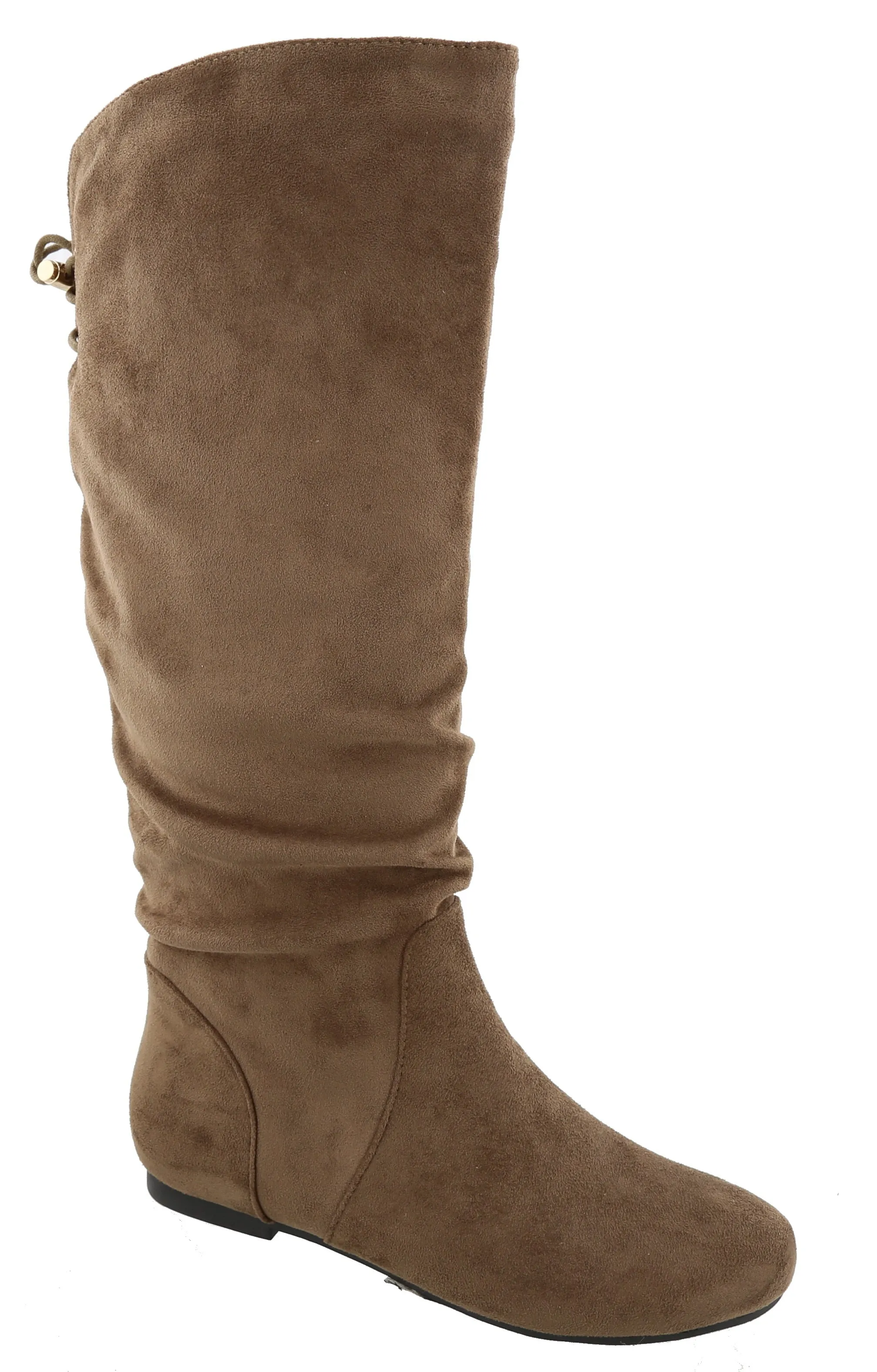Top Moda Women's Slouchy Knee High Flat Heel Boot