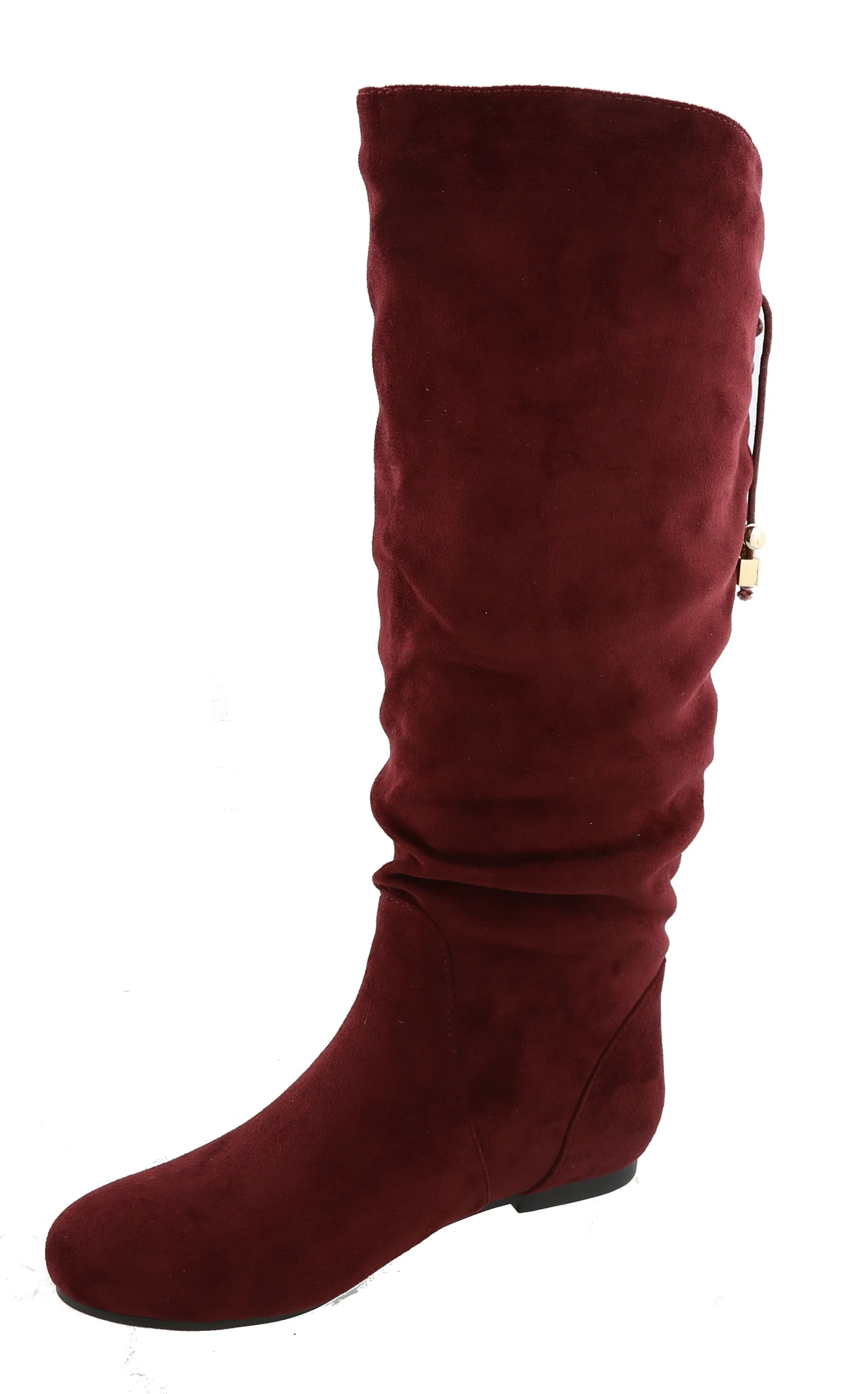 Top Moda Women's Slouchy Knee High Flat Heel Boot