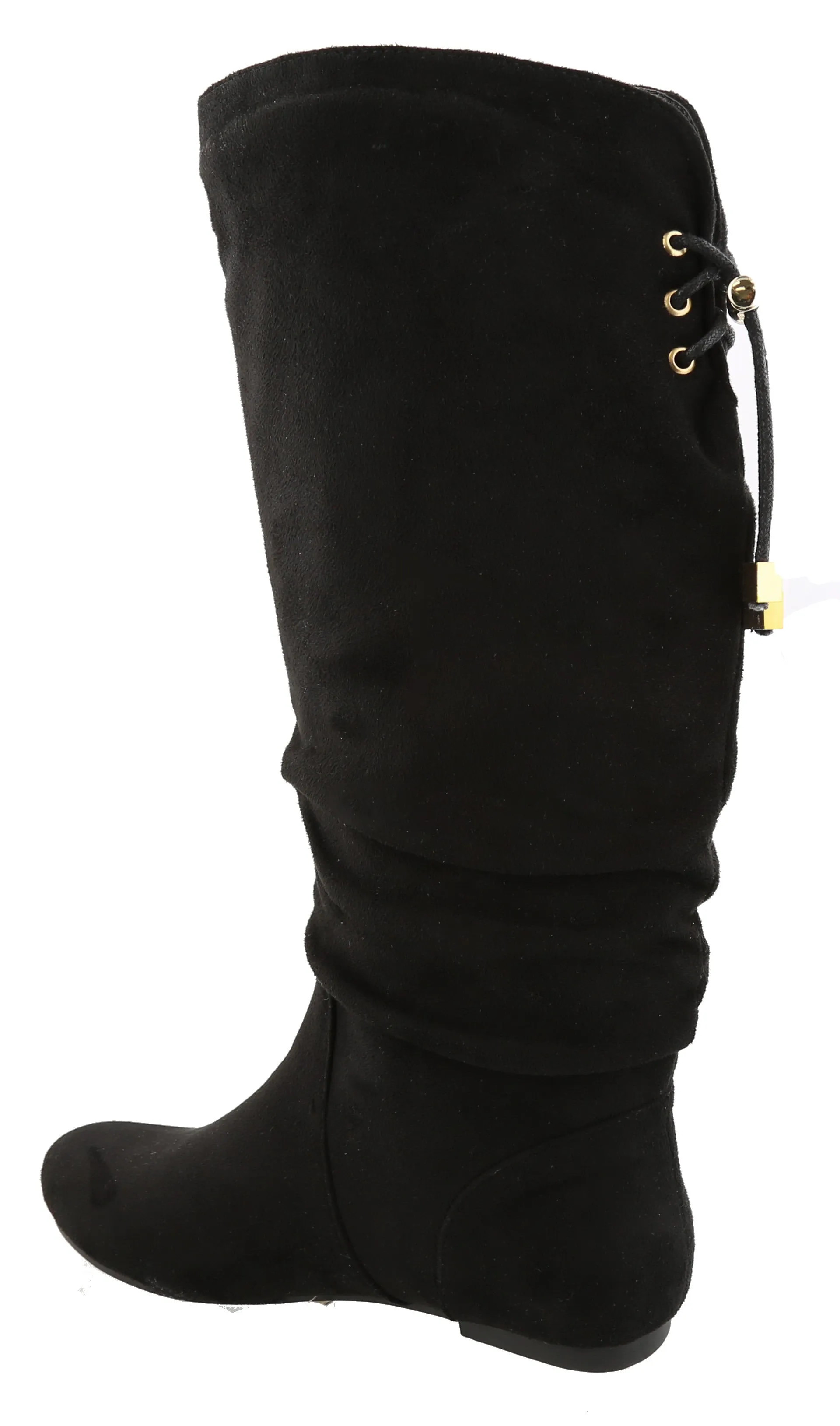 Top Moda Women's Slouchy Knee High Flat Heel Boot
