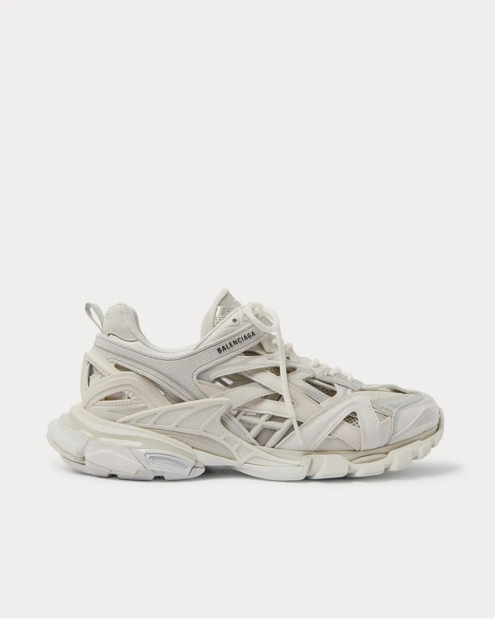 Track.2 Nylon, Mesh and Rubber  White low top sneakers