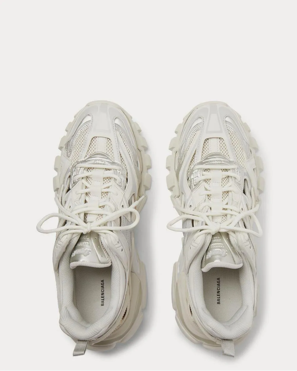 Track.2 Nylon, Mesh and Rubber  White low top sneakers