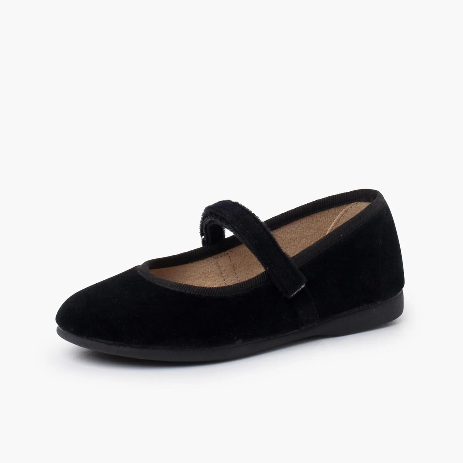 Velvet Mary Janes Girls Hook-and-Loop Strap
