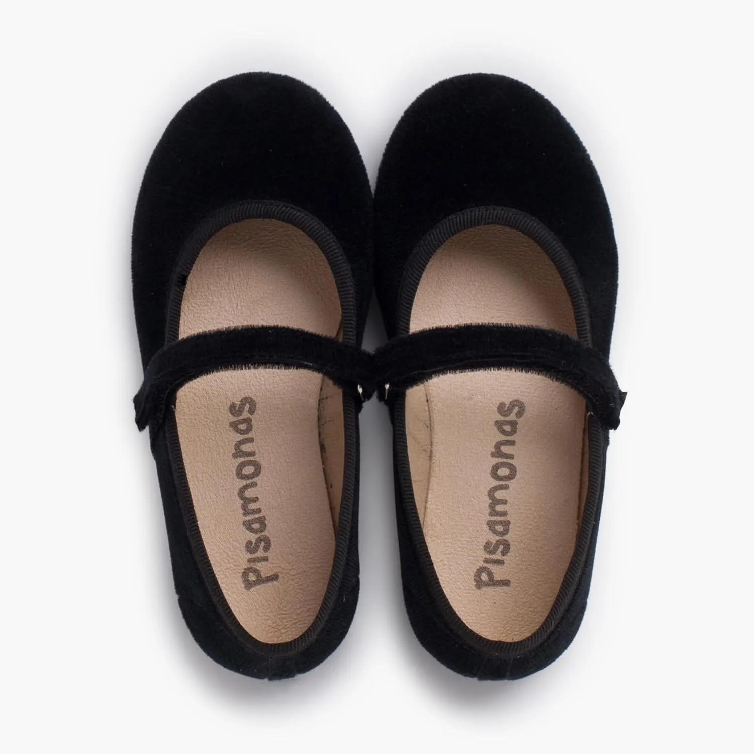 Velvet Mary Janes Girls Hook-and-Loop Strap