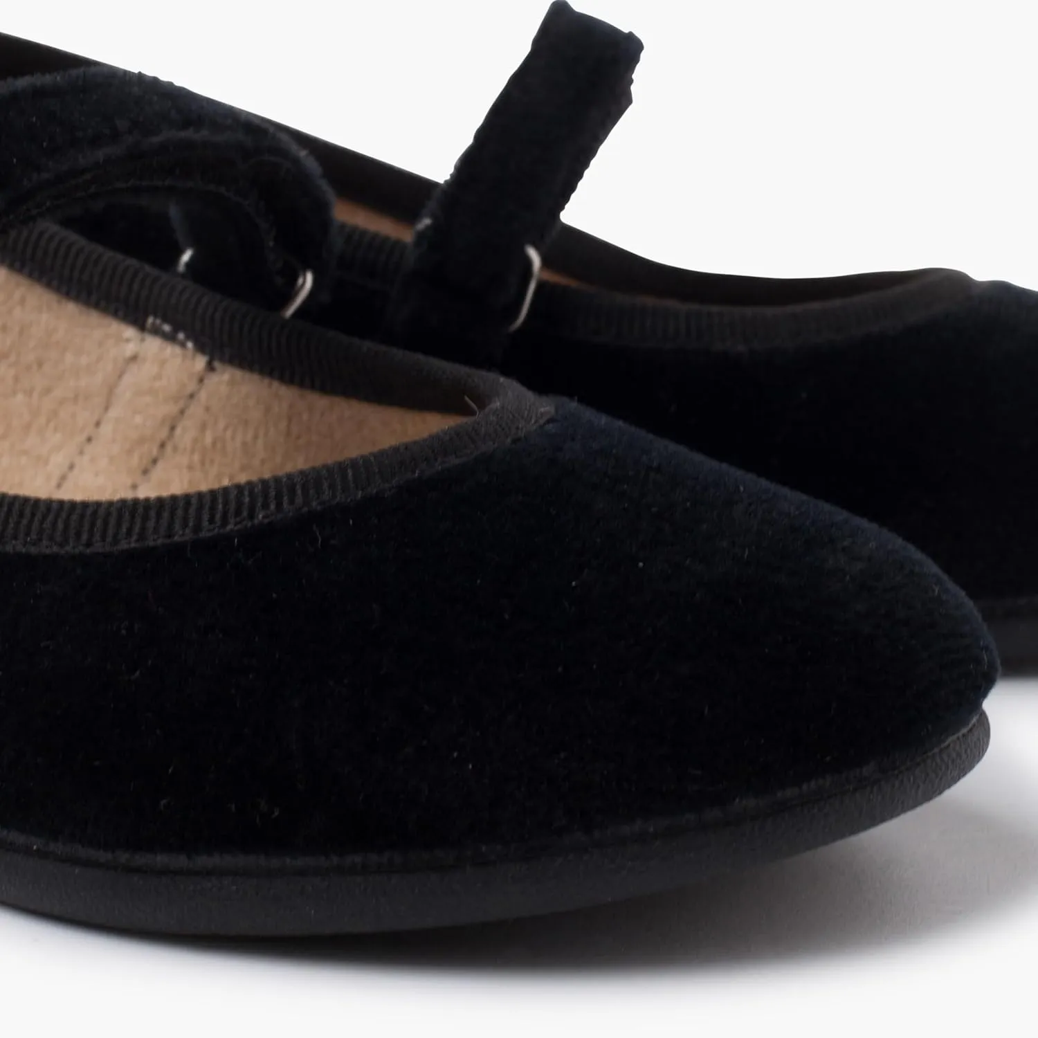 Velvet Mary Janes Girls Hook-and-Loop Strap