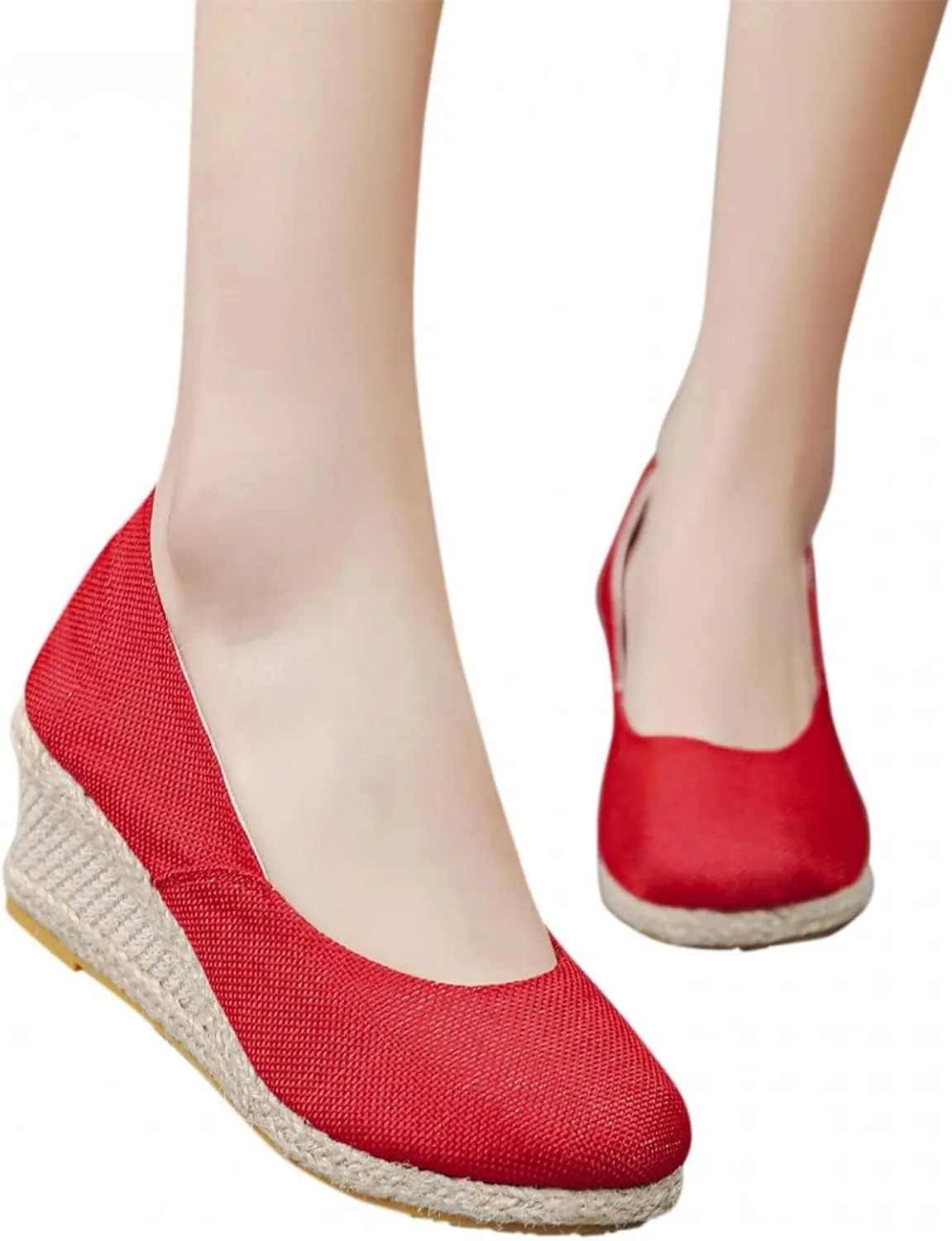 Womens Sandals Closed Toe Espadrilles Shoes Wedges Platform Mid Low Heel Dress Sandals
