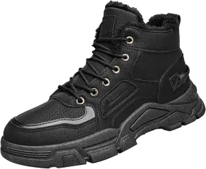 Work Boots for Men Soft Toe Hiking Sneakers Shoes with Fur Lined Women Safety Shoes Wide Width Waterproof Platform Botas Slip Resistant Hike Grounded Footwear